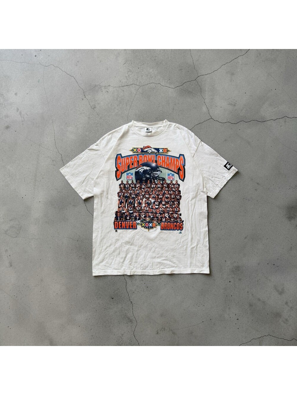 Vintage 1998 Starter Denver Broncos Super Bowl XXXIIChamps T-Shirt Size Large